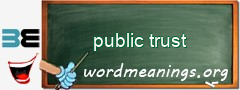 WordMeaning blackboard for public trust